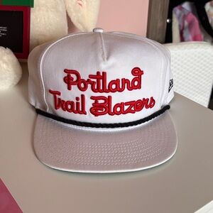 New Era White and Red Portland Trail Blazers Kids Snapback Hat